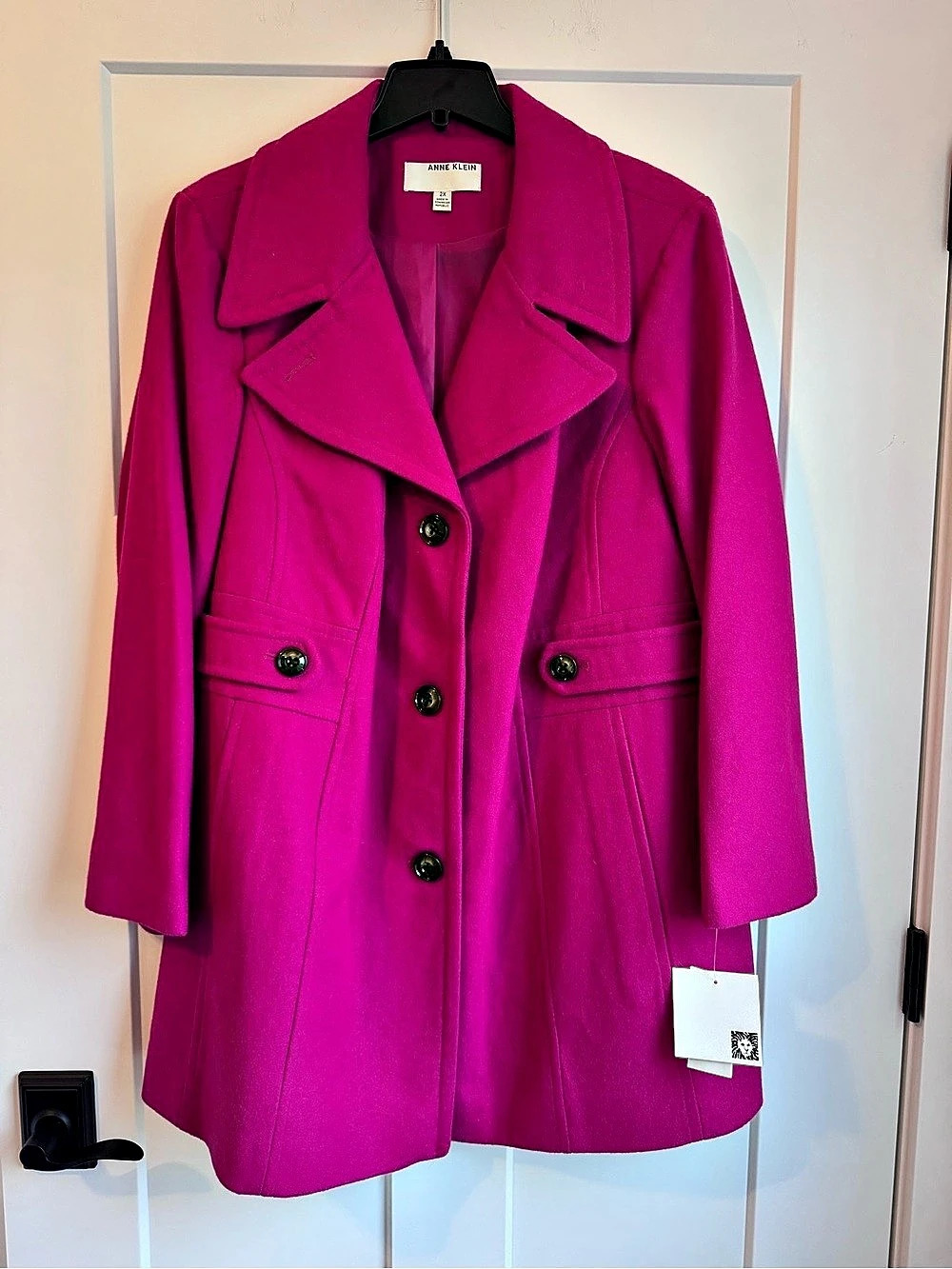 Anne Klein Wool Blend Coat Pink Size 2X NWT
